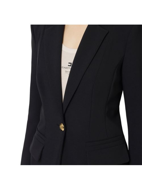 Stretch crêpe suit with fitted jacket and straight trousers ELISABETTA FRANCHI | TP00346E2.110